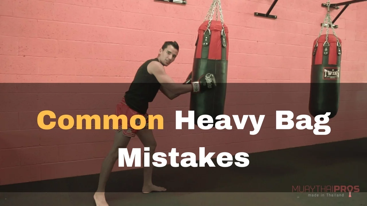 Common Heavy Bag Training Mistakes - Stopping the bag when it Swings backdrop