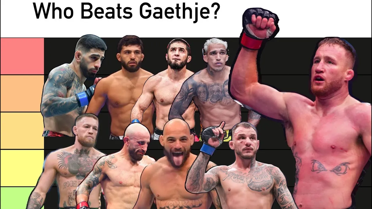 Who Can Beat Justin Gaethje? Tier List