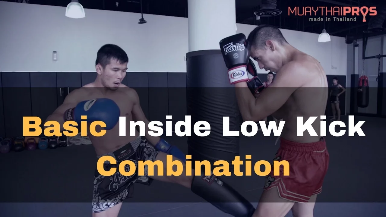 Basic Kick Combination: Inside Leg Kick, Body Kick Combo by Nong-O background