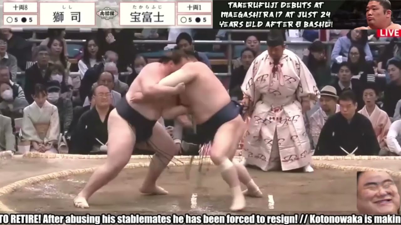 Shishi's slow rise up Juryo continues! An 8-7 in his 15 days of the Haru Basho