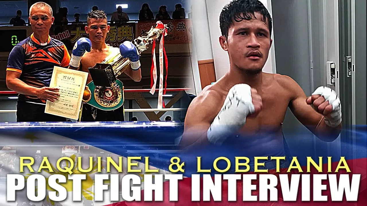 RAQUINEL & LOBETANIA POST FIGHT INTERVIEW AFTER THEIR OPBF TITLE FIGHTS IN JAPAN