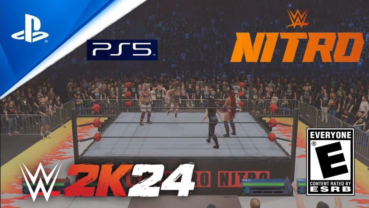 WWE 2K24 Nikki Cross y xia li vs Alexa bliss y wailhla