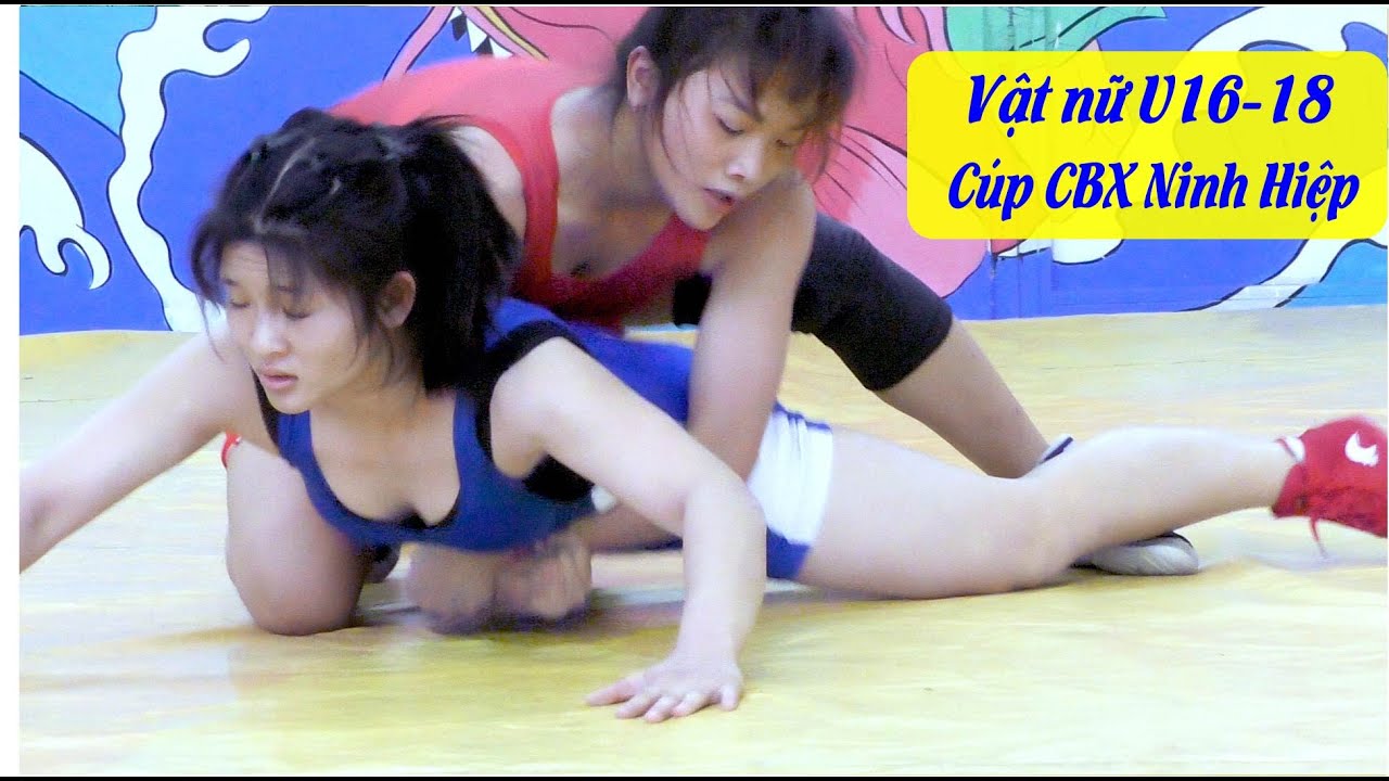 Vật nữ . Trận đấu cực hay với hiệp 2 khốc liệt , Hấp dẫn - womens wrestling. background