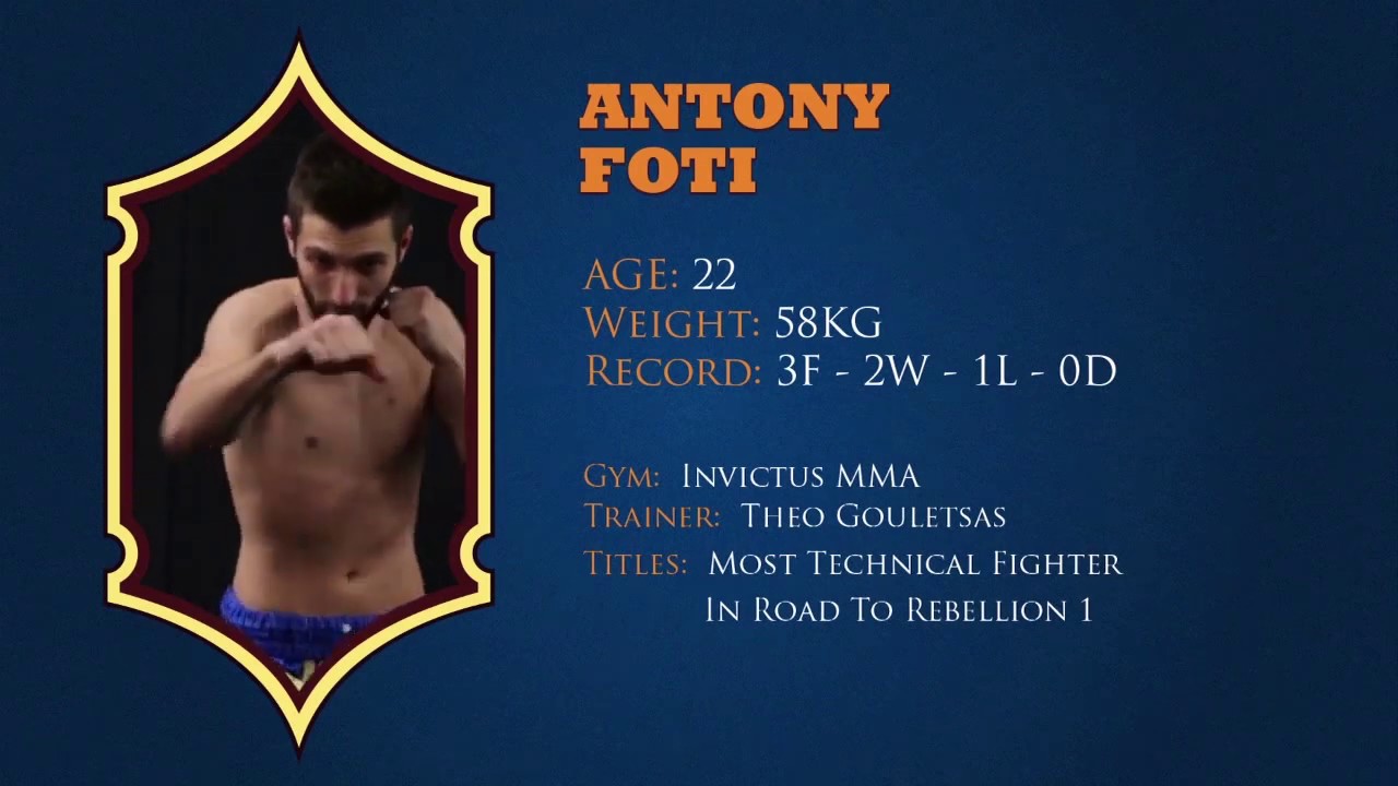 FULL FIGHT/ Road to Rebellion 2: Dale Thomas vs Antony Foti