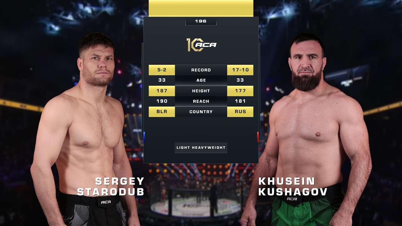 Сергей Стародуб vs. Хусейн Кушагов | Sergey Starodub vs. Husein Kushagov | ACA 196