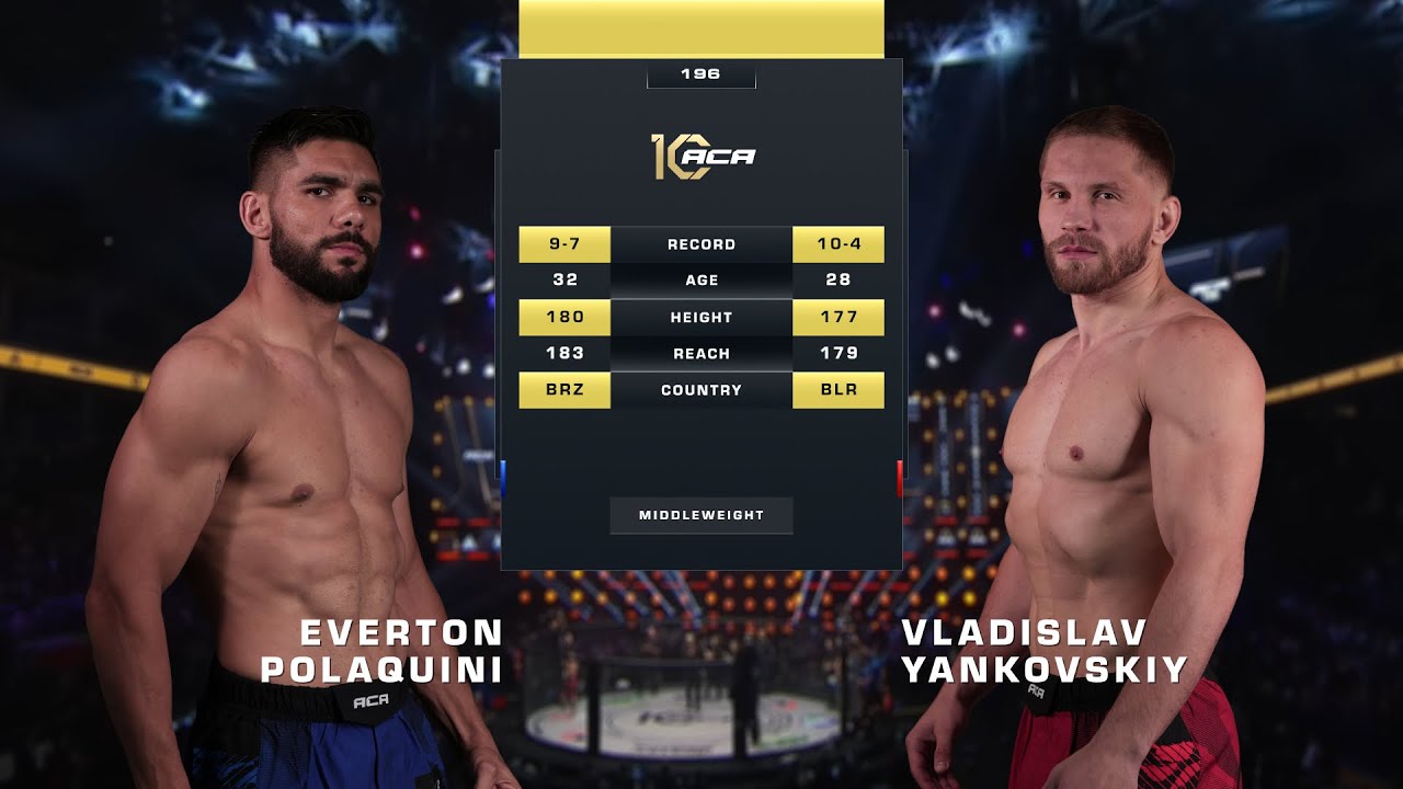 Эвертон Полакуини vs. Владислав Янковский | Ewerton Polaquini vs. Vladislav Yankovsky | ACA 196