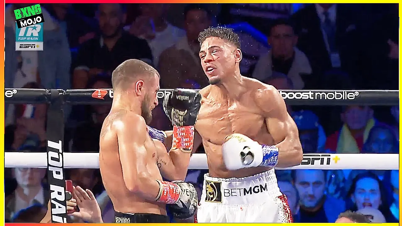 Vasyl Lomachenko (Ukraine) vs Jamaine Ortiz (USA) - Boxing Highlights HD backdrop