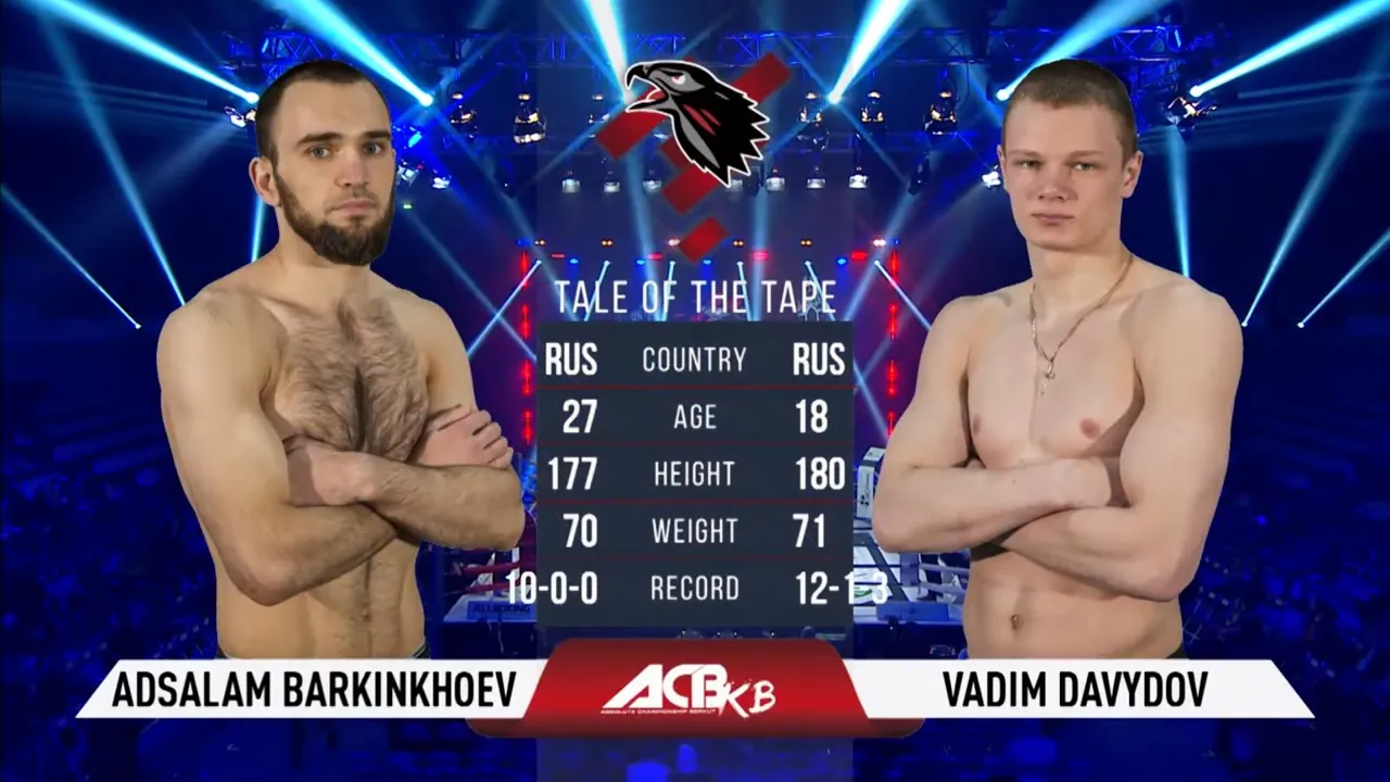 Адсалам Баркинхоев vs. Вадим Давыдов | Adsalam Barkinkhoev vs. Vadim Davydov | ACB KB 15