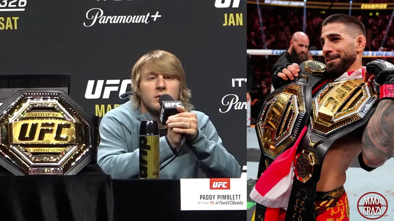 Paddy Pimblett "Until Ilia Topuria comes back, THIS is the REAL BELT" talks UFC 324