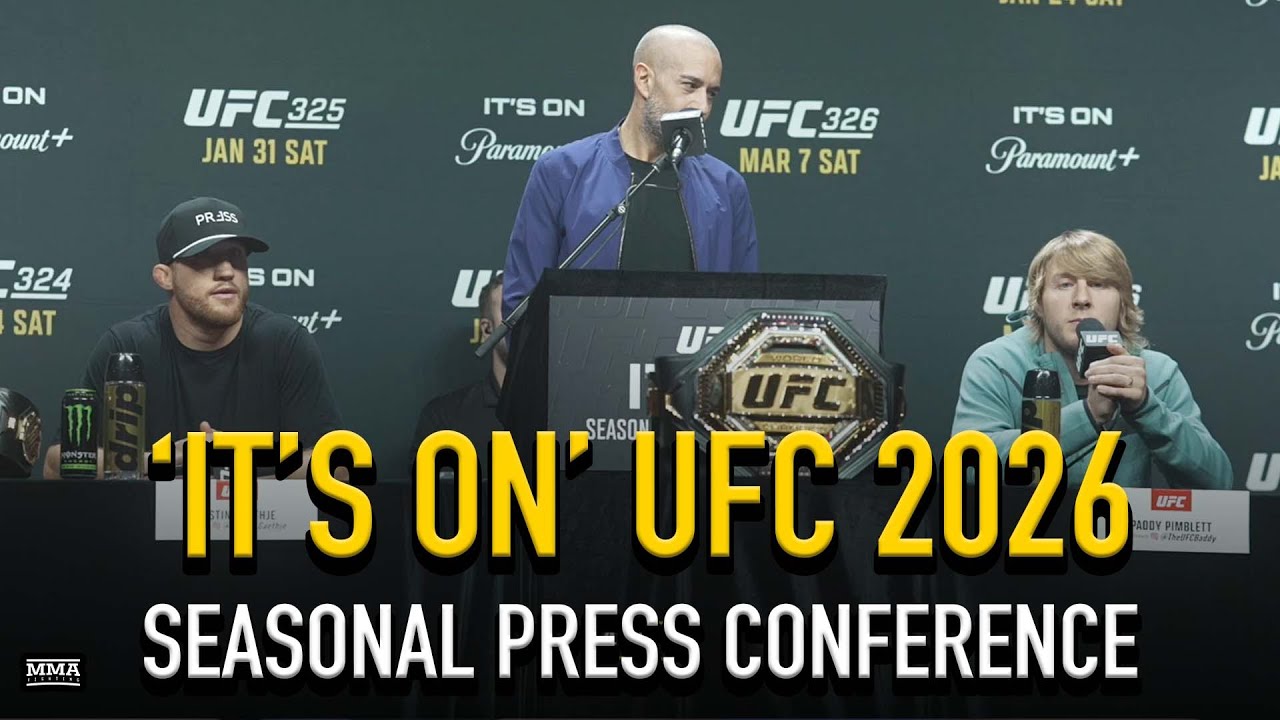 'IT’S ON' UFC Seasonal Press Conference ft. Gaethje, Pimblett, Holloway, More | MMA Fighting