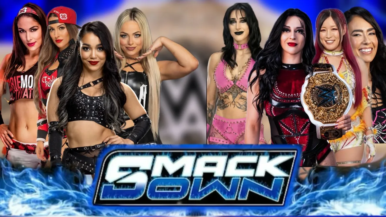 Liv Morgan Roxanne & Nikki Bella Brie Bella vs Rhea Ripley lyo Sky & AJ Lee Stephanie Vaquer #wweraw