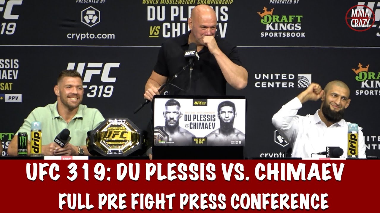 Full UFC 319 Press Conference: Dricus Du Plessis vs. Khamzat Chimaev background