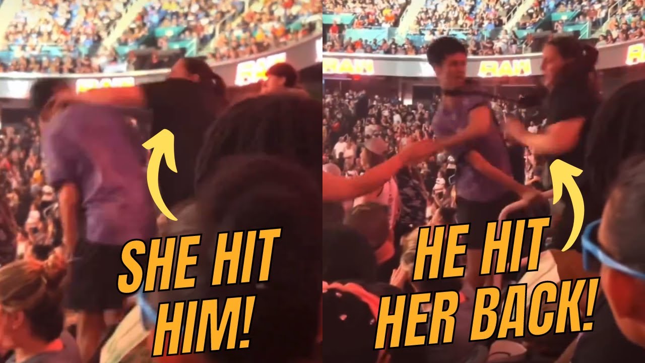 Two WWE fans fight on RAW😬