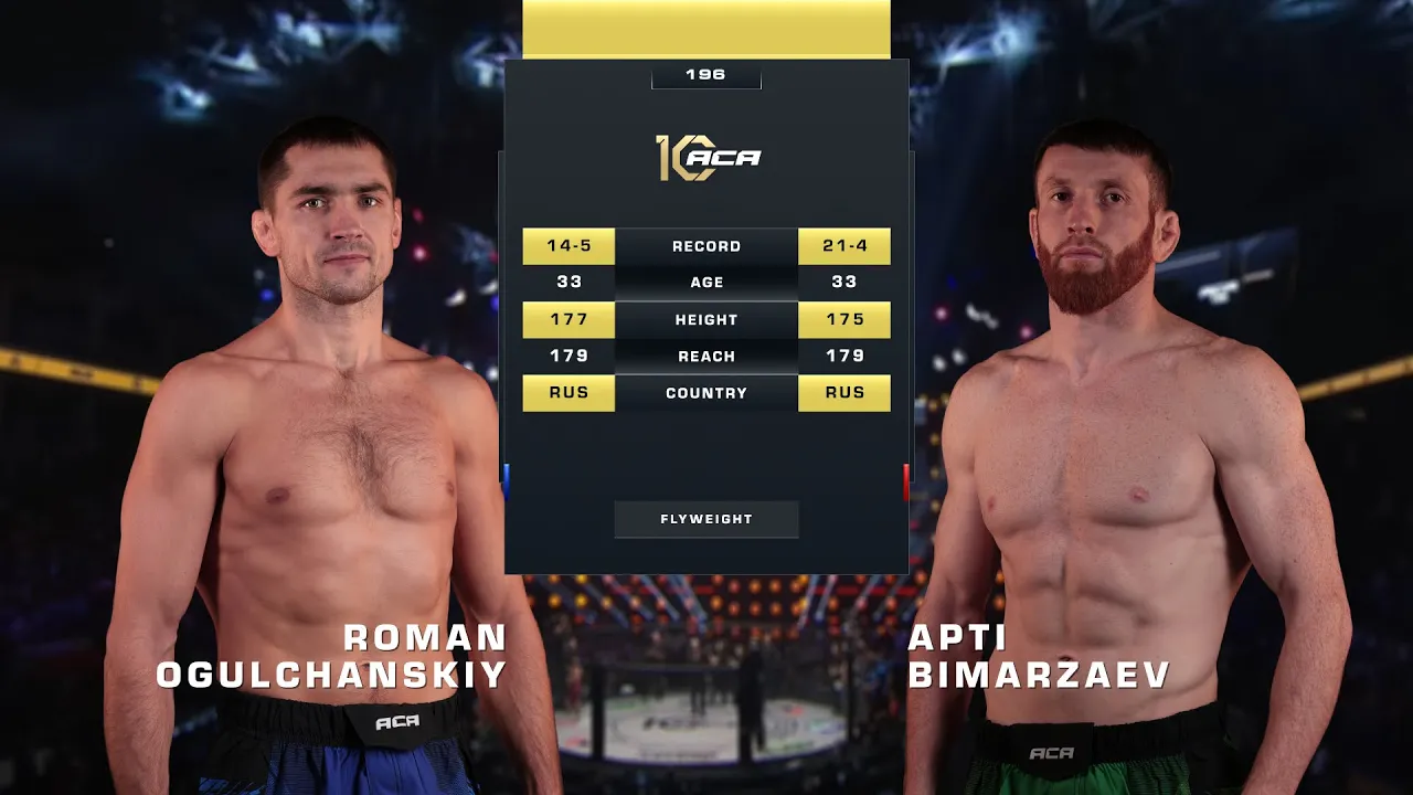 Роман Огульчанский vs. Апти Бимарзаев | Roman Ogulchansky vs. Apti Bimarzaev | ACA 196
