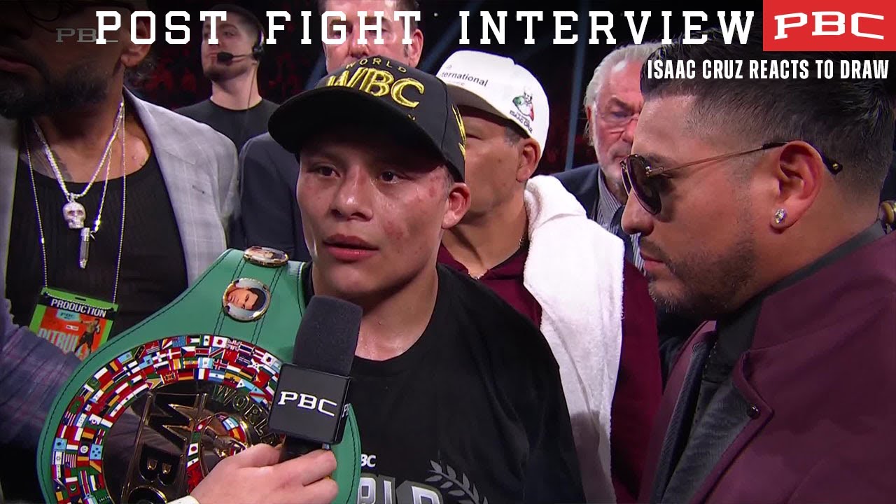 Isaac Cruz reacts to draw against Lamont Roach | POST FIGHT INTERVIEW - Pitbull vs Roach