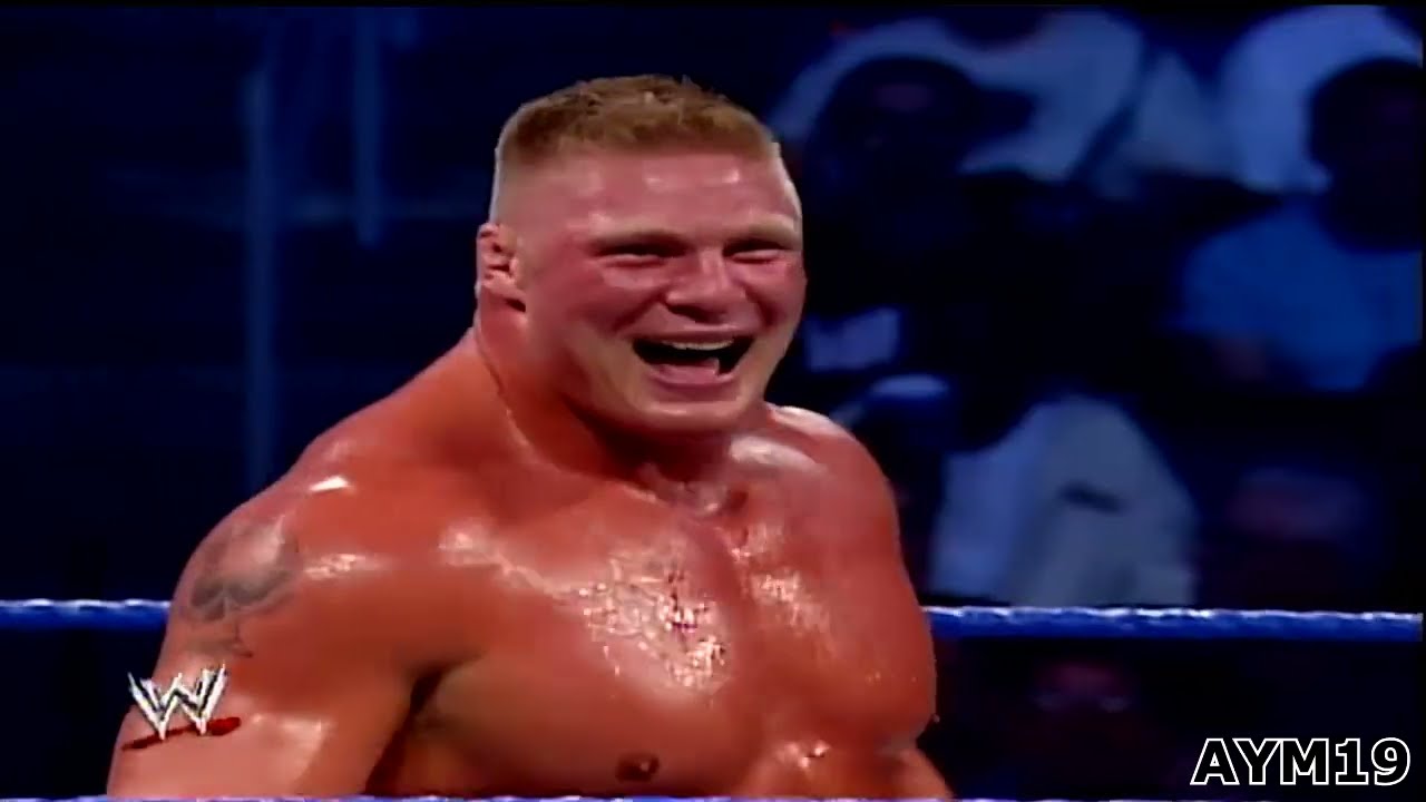 Brock Lesnar vs Kurt Angle Iron Man Match SmackDown! 9/18/2003 Highlights background