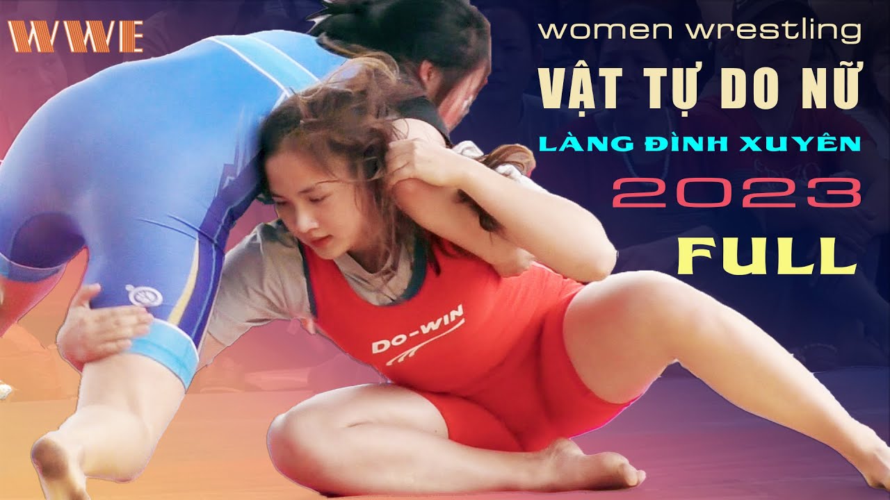 Vật Nữ, Women wrestling - Những trận đấu cực kỳ đẹp mắt của các đô nữ tranh Huy chương thôn Tế Xuyên background