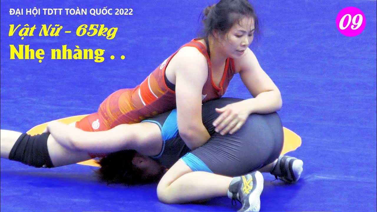 Vật nữ, Women wrestling - 65 kg - Lý.T.Hiền - Quân đội & H.Thu Phương - Hà nội.