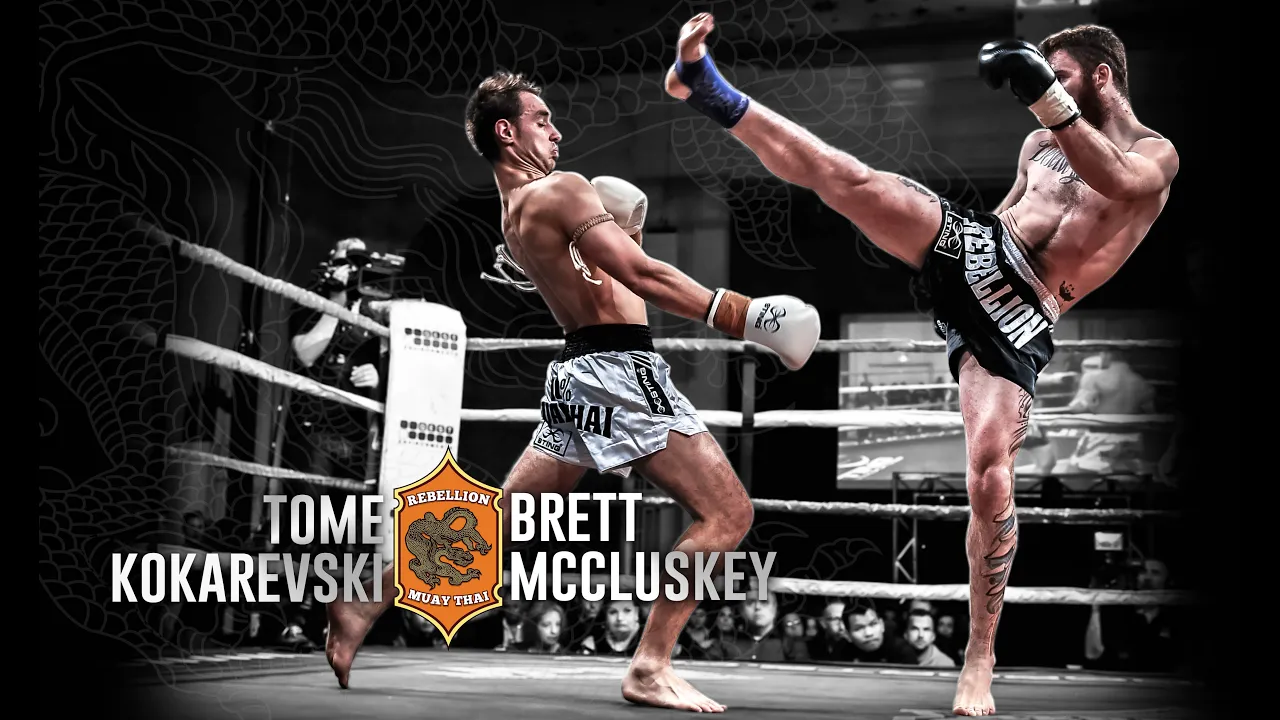 FULL FIGHT | Rebellion Muaythai 11: Brett Mccluskey vs Tome Kokarevski background
