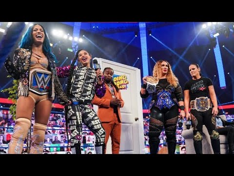 Bayley, Sasha Banks, Bianca Belair, Reginald,Nia Jax & Shayna Baszler ( Ding Dong Hello !).