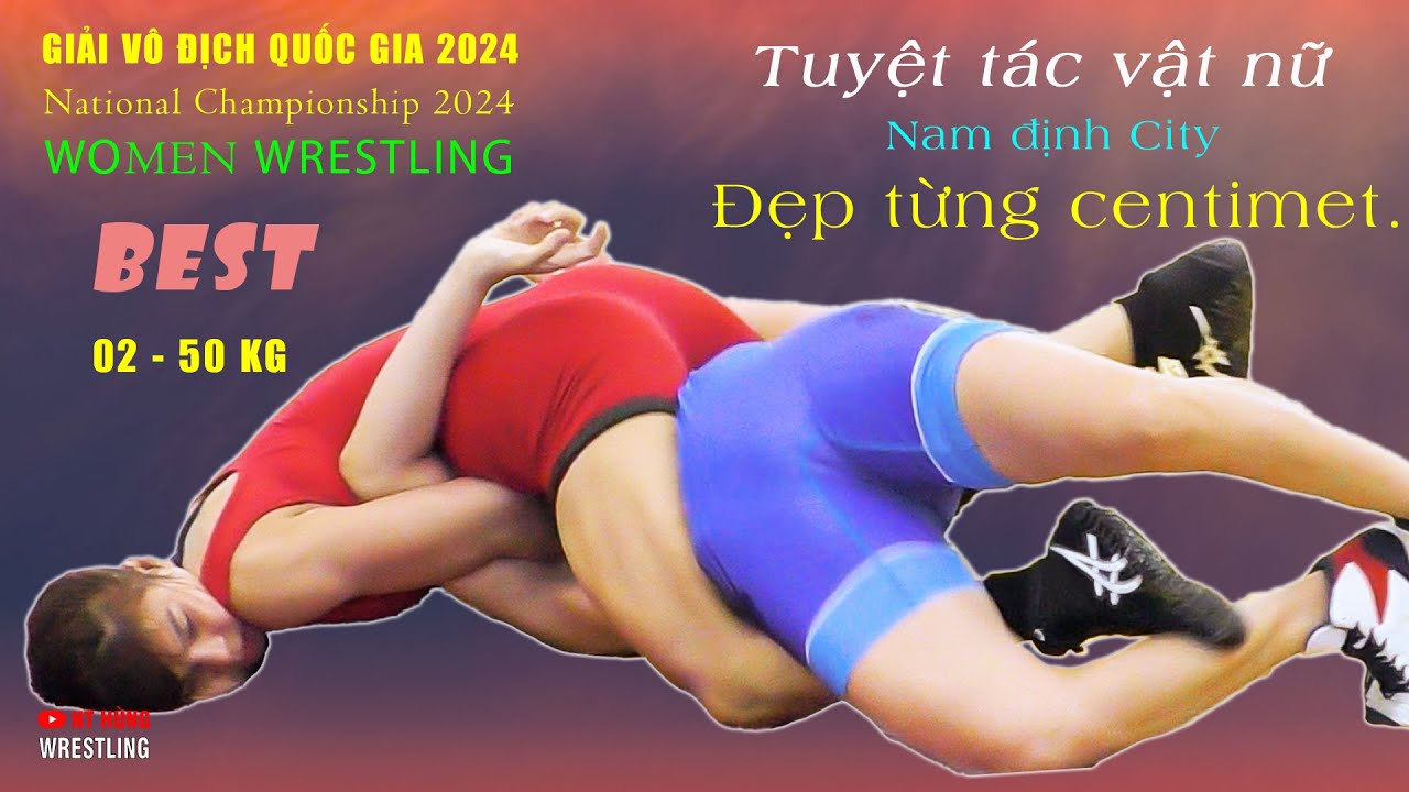Vật nữ. Đương kim vô địch Seagame Ng Thị Xuân thất thủ bất ngờ..Giải vô địch quốc gia . Hạng 50 kg background