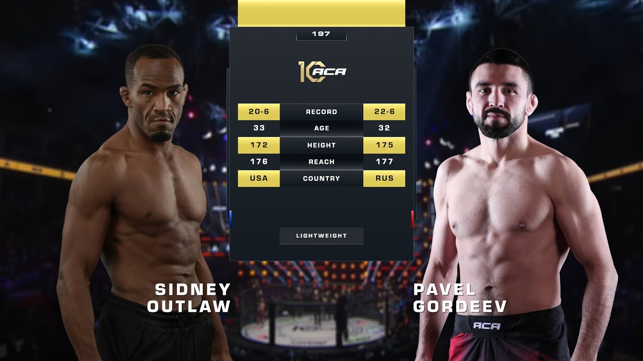 Сидней Аутло vs. Павел Гордеев | Sidney Outlaw vs. Pavel Gordeev | ACA 197