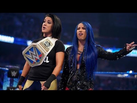 Sasha Banks,Bayley,Alexa Bliss,Nikki Cross,Lacey Evans & Dana Brooke Segment. backdrop