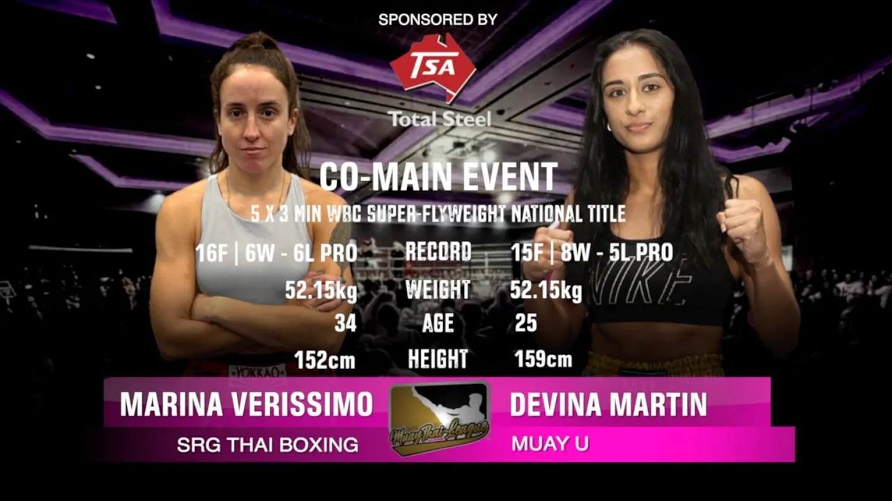 Devina Martin Vs Marina Verissimo - Muay Thai League 6