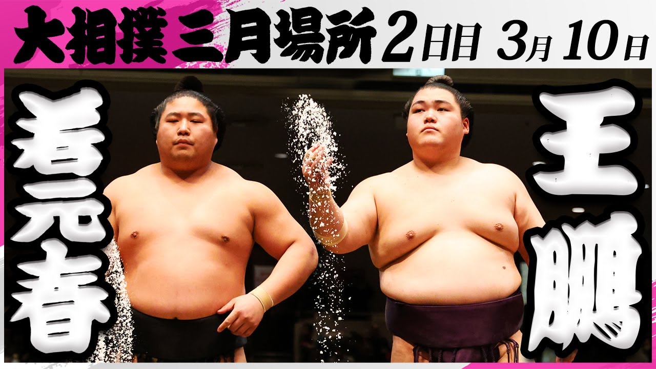 大相撲 若元春ー王鵬<令和7年三月場所・2日目>SUMO background