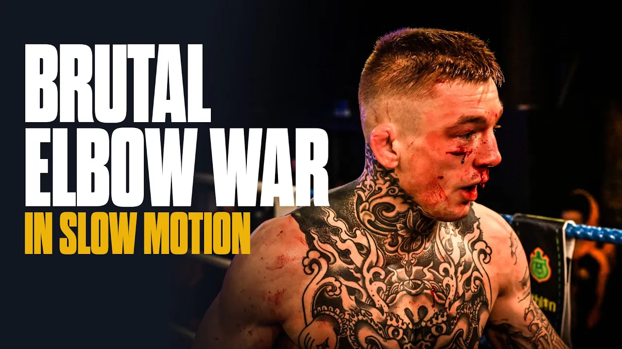MUAY THAI ELBOW KNOCKOUT 🤯🔥 Muay Thai In Slow Motion | Muay Motion background