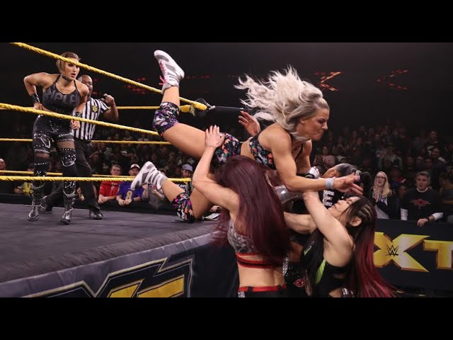 Rhea Ripely,Toni Storm & Candice LeRae vs Io Shirai,Bianca Belair & Kay Lee Ray background