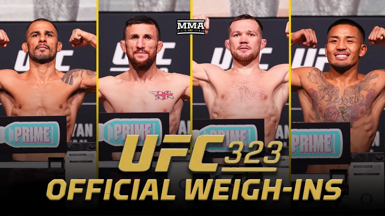 UFC 323 Official Weigh-Ins: Fighter Misses Weight By 3 pounds, Two Title Fights Official