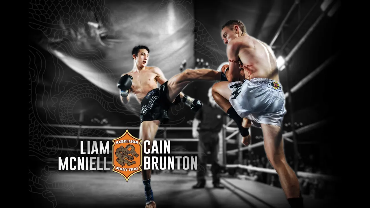 FULL FIGHT | Rebellion Muaythai 4: Liam Mcniell vs Cain Brunton background