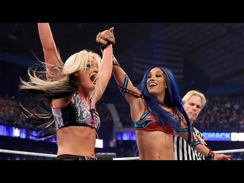 WWE Sasha Banks & Toni Storm vs Charlotte & Shotzi 2/2 - Full Match SD Dec,17,2021. background
