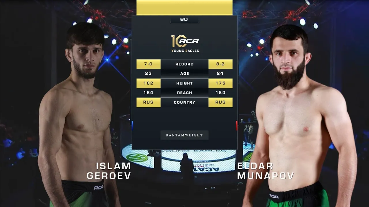 Ислам Героев vs. Эльдар Мунапов | Islam Geroev vs. Eldar Munapov | ACA YE 60