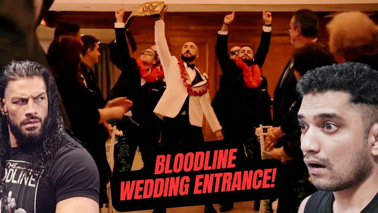 WWE fan nails Bloodline entrance at his wedding☝️ background