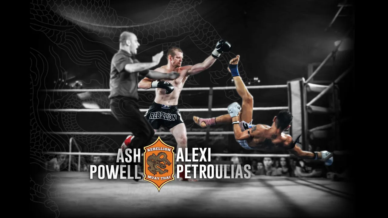 FULL FIGHT | Rebellion Muaythai 4: Alexi Petroulias vs Ash Powell background