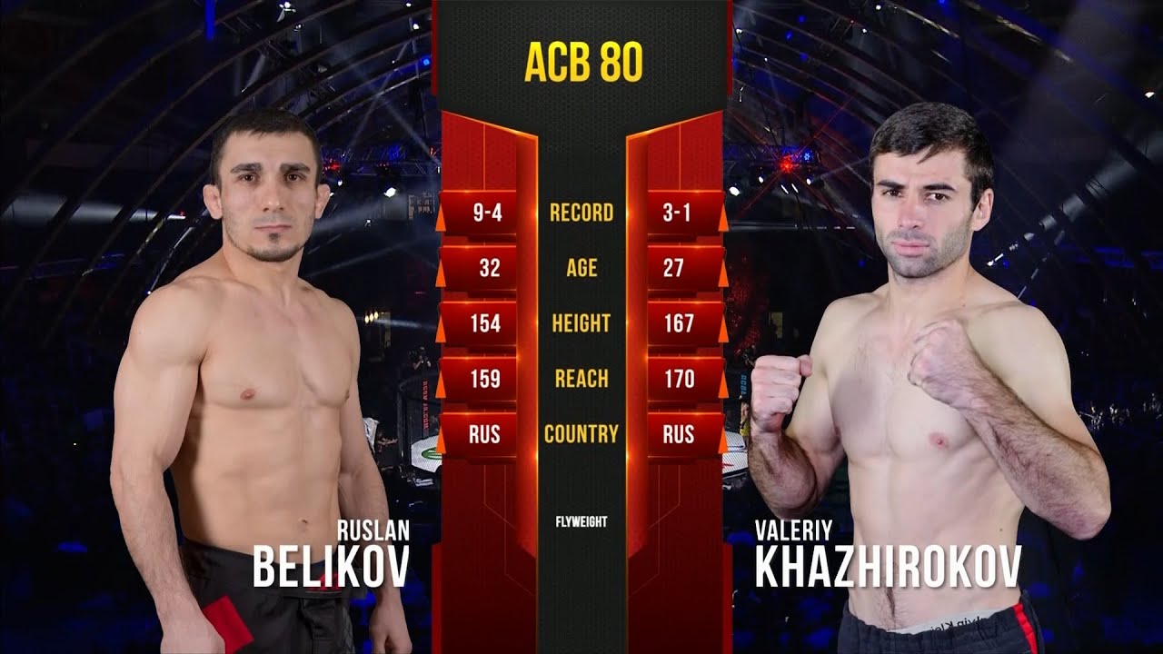 Руслан Беликов vs. Валерий Хажироков | Ruslan Belikov vs. Valeriy Khazhirokov | ACB 80