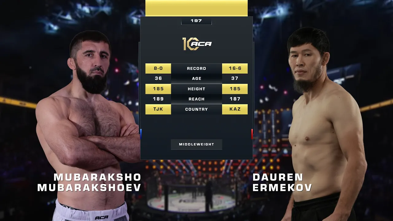 Мубаракшо Мубаракшоев vs. Даурен Ермеков | Mubaraksho Mubarakshoev vs. Dauren Ernekov | ACA 197
