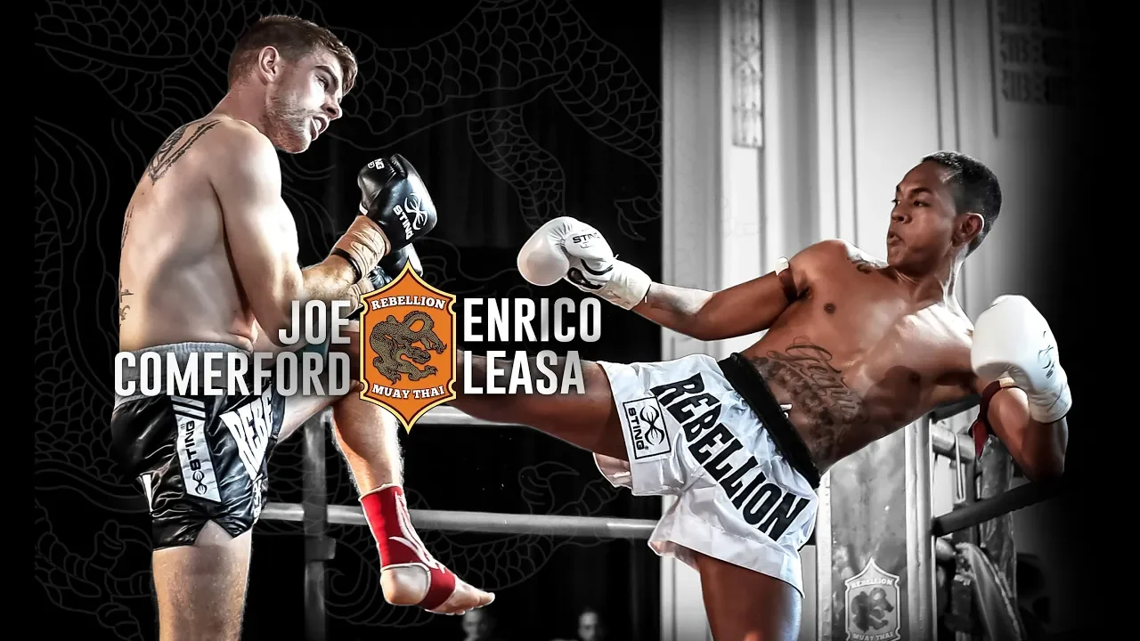 FULL FIGHT | Rebellion Muaythai 12: Joe Comerford vs Enrico Leasa background