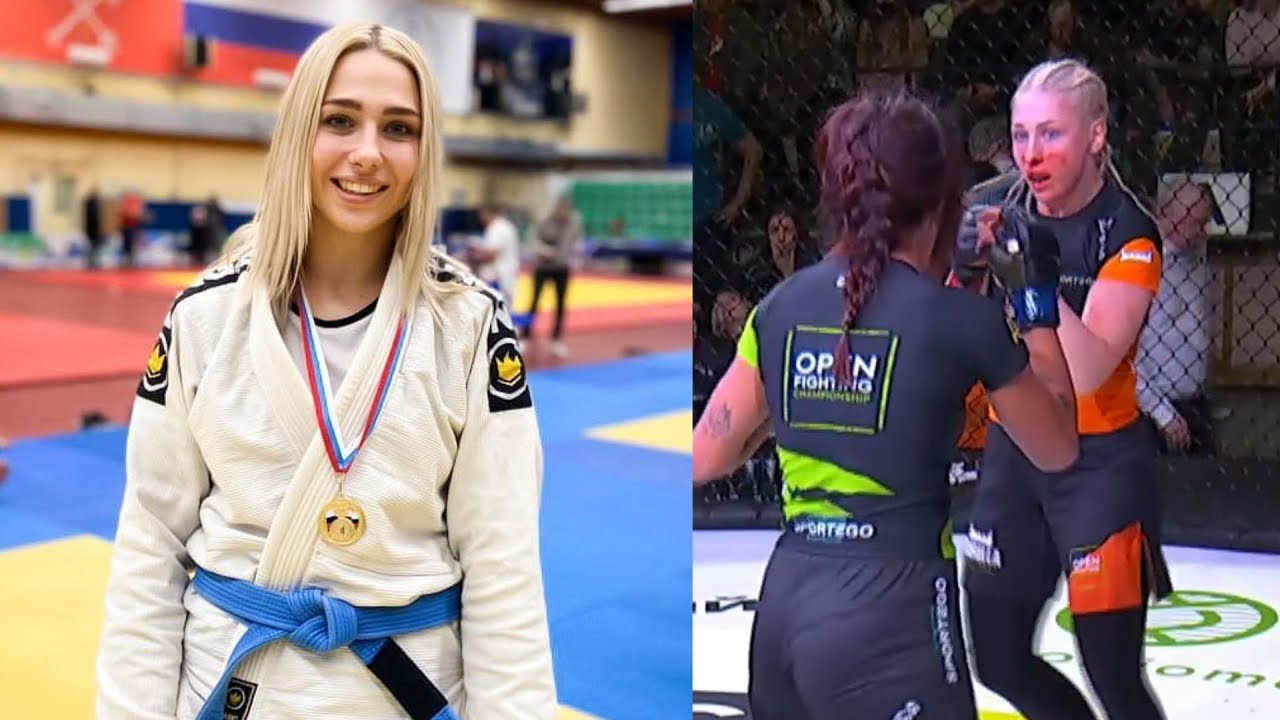 Bloody battle of the Amazons! Russian beauty fought with a Brazilian! background