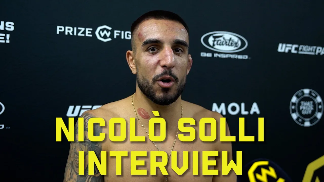Nicoló Solli Post-Fight Interview | CW 195 Rome background