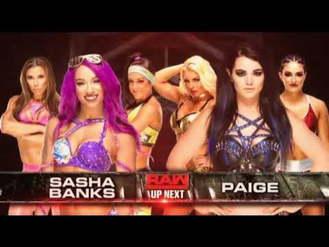 WWE RAW Sasha Banks Vs Paige Diciembre 4, 2017