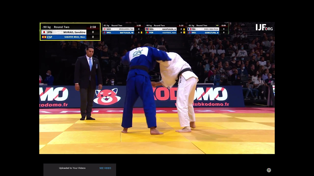 村尾 2回戦勝ち Murao with the nice new Ava to go through to round 3. background