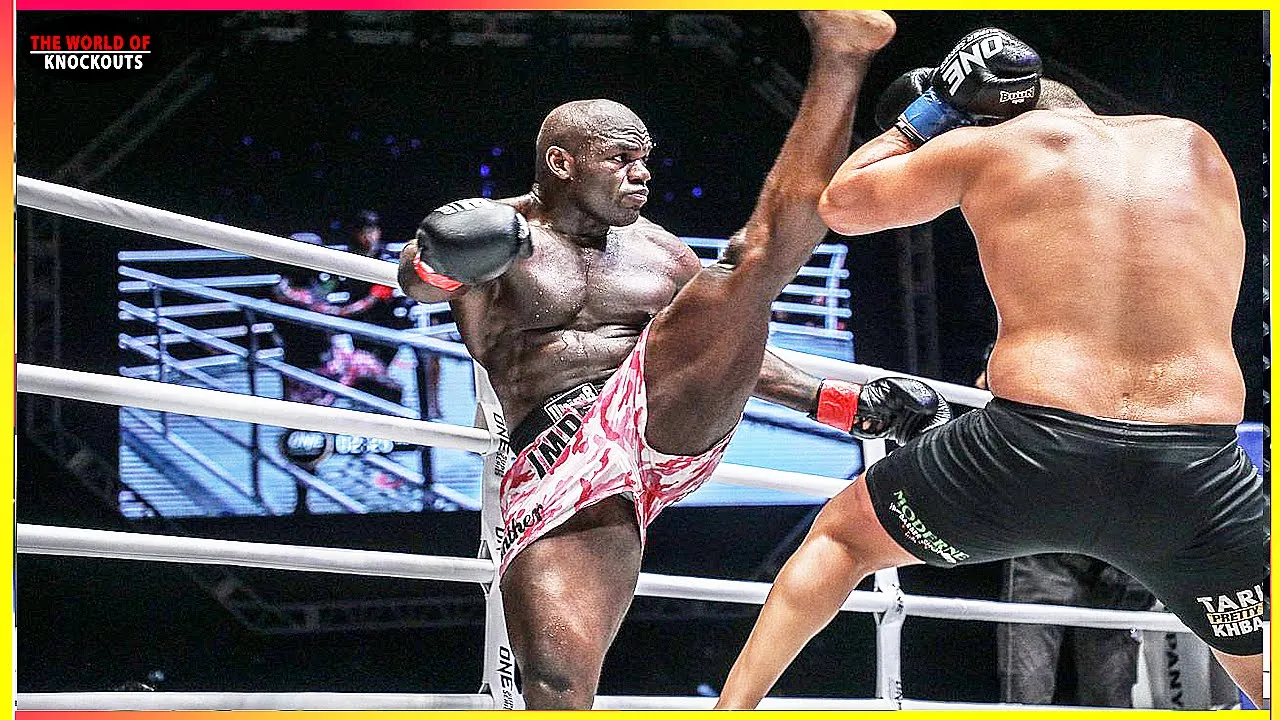 Alain Ngalani (Cameroon) vs Tarik Khbabez (Morocco) - KNOCKOUT, MUAY THAI background