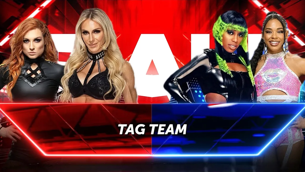 Becky Lynch Sasha & Charlotte Flair VS Bianca Belair & Naomi Full Match Woman's Tag Team
