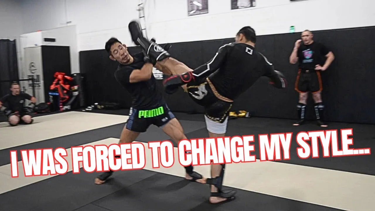 Forced to change my style while sparring Karate Combat Fighter