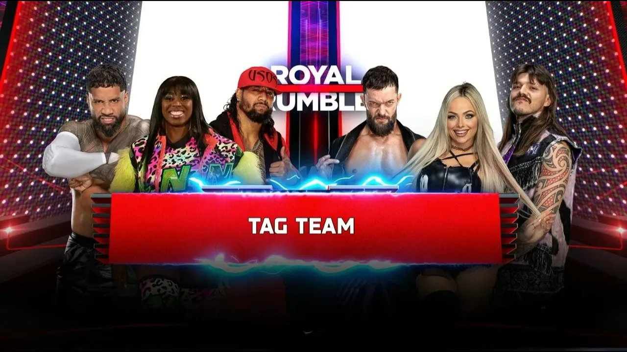 The Judgement day vs Rhea Ripley & The Usos & Naomi | WWE2K25 background