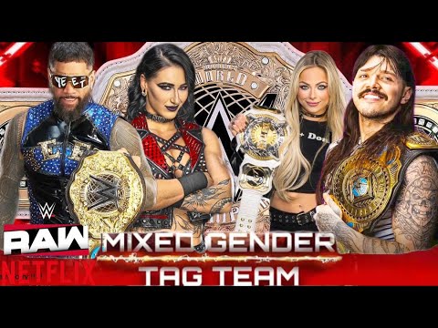 Rhea Ripley & Jey Uso vs Liv Morgan & DominikMysterio | Mixed Gender Tag | WWE 2K24 #wrestling