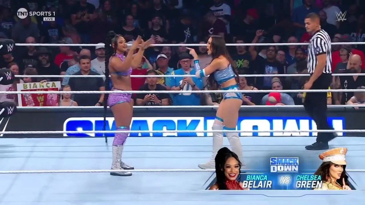 Bianca Belair VS Chelsea Green background